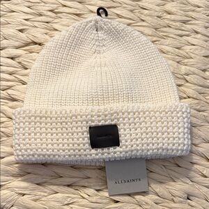 All Saints White Knit Hat